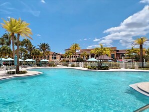 Outdoor pool - Spacious 9 Bed Pool Home with Theater Room-2304DST (Kissimmee)