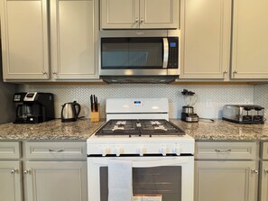 Microwave, oven, stovetop, dishwasher