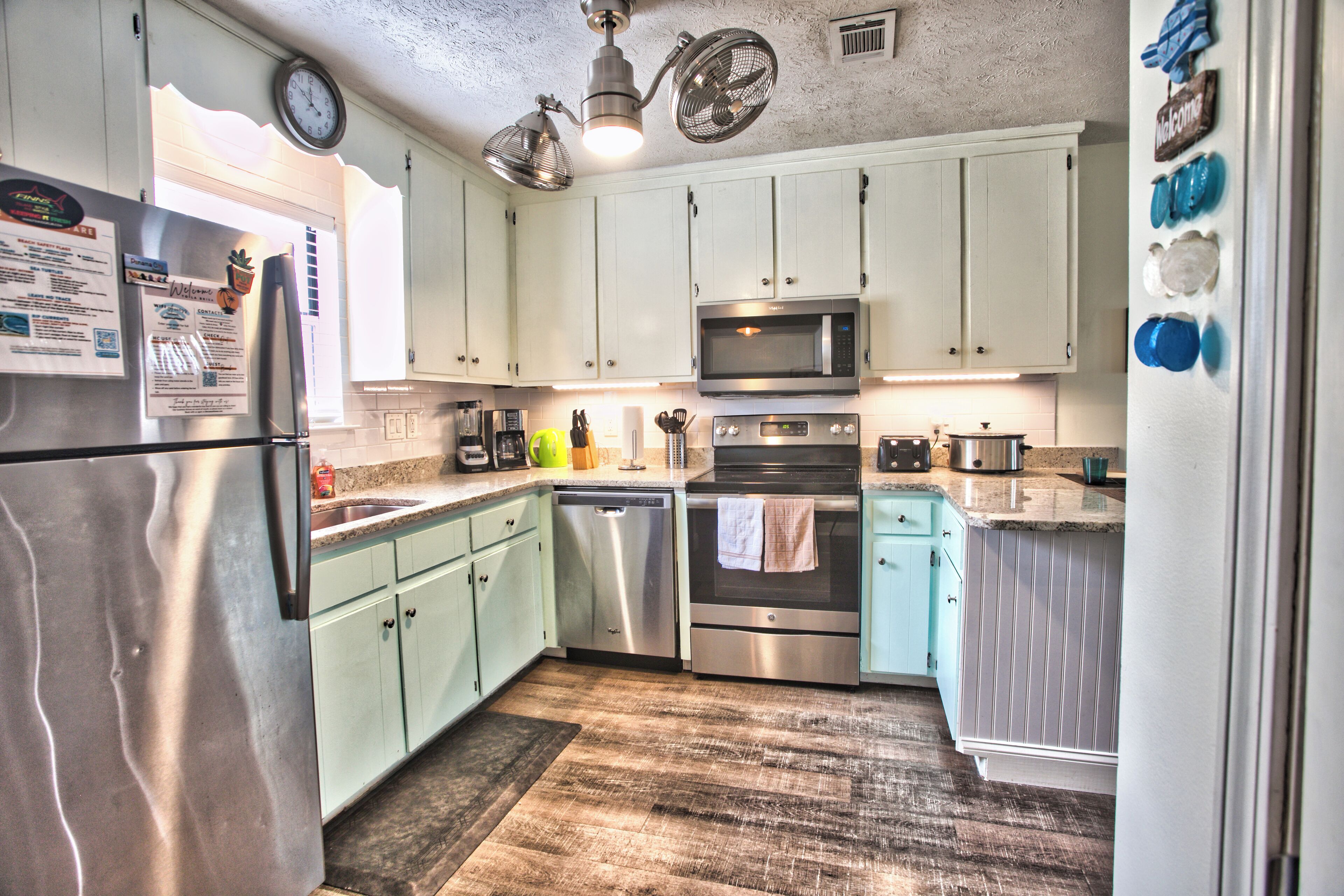 Microwave, oven, stovetop, dishwasher