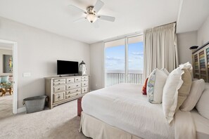 2 bedrooms, iron/ironing board, free WiFi, bed sheets -  MASTER BR and LR on BEACH, 2 Baths, NEAR PIER PARK, FREE BEACH CHAIRS (Panama City Beach)