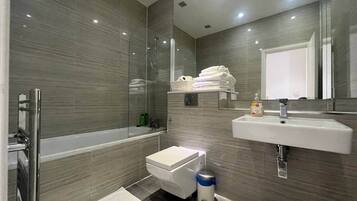 Hair dryer, towels