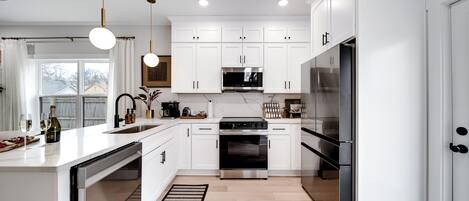 Microwave, oven, stovetop, dishwasher