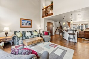 Smart TV, fireplace, table football