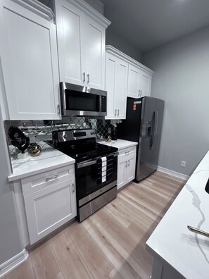 Microwave, oven, stovetop, dishwasher