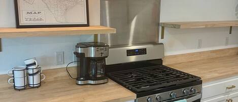 Microwave, oven, stovetop, dishwasher