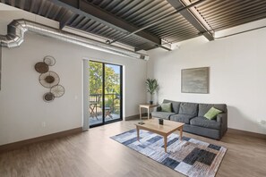 TV - Luxury 1br Condo Downtown with Balcony - 201 (Kalamazoo)