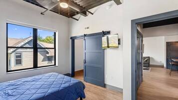 1 غرفة نوم ومكتب ومكواة/لوح كي وواي فاي