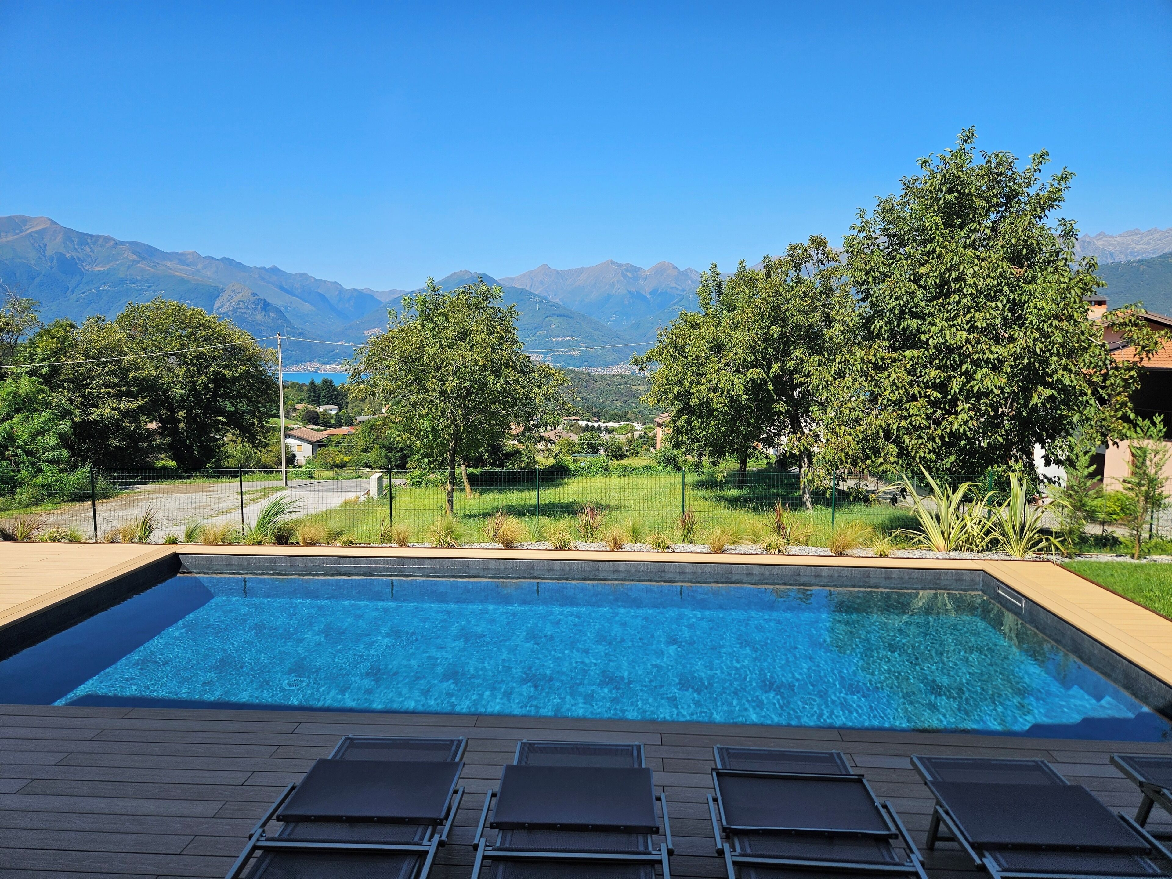 Piscine extérieure, piscine chauffée