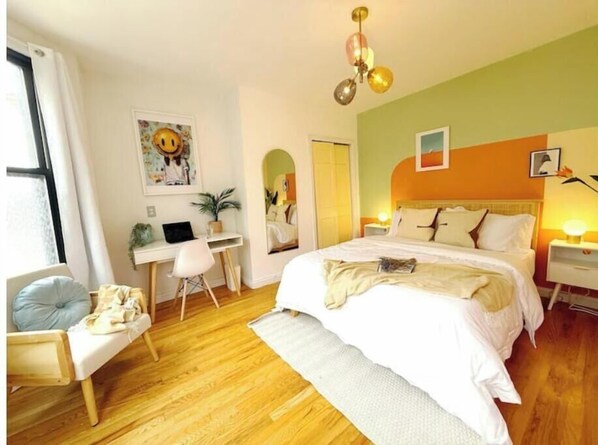 2 bedrooms, internet, bed sheets