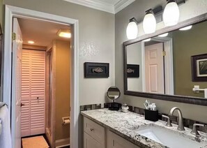 Shower, hair dryer, towels, soap - Beachside 2 bedroom condo between Vero Beach and Fort Pierce.  Sea-renity now! (Fort Pierce)