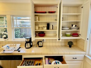 Microwave, oven, stovetop, dishwasher