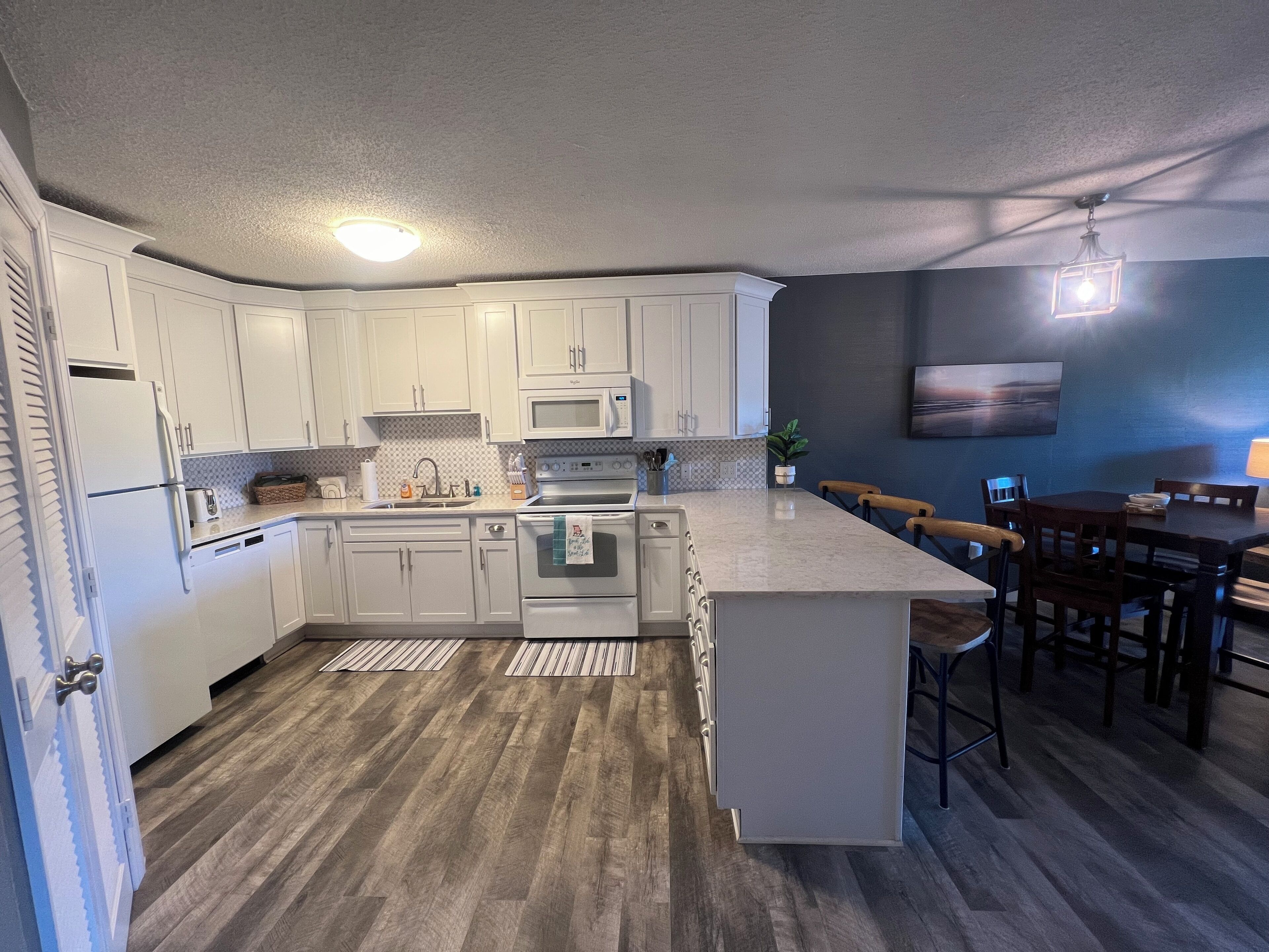 Microwave, oven, stovetop, dishwasher