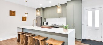 Newly renovated 4 bed, 3 bath retreat with lux stone fireplace & cook’s kitchen