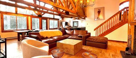 Smart TV, DVD player, books, music library