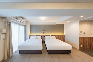Deluxe Quadruple Room, 2 Double Beds, Non Smoking | Blackout curtains, free WiFi, bed sheets - Apartment Hotel 11 Nambaminami 2 (Osaka)