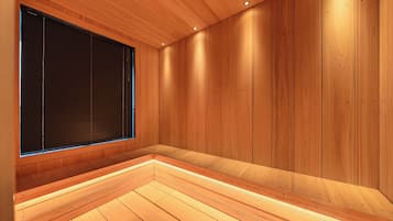 Suíte premium, para não fumantes, sauna seca | Banheiro | Produtos de toalete grátis, secador de cabelo, chinelos