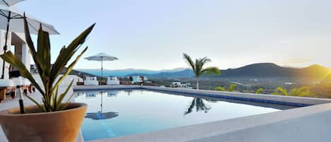 Outdoor pool, a heated pool