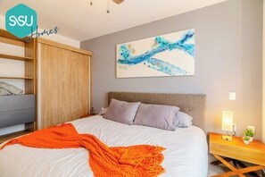 2 bedrooms, iron/ironing board, WiFi, bed sheets