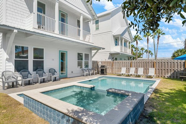 A heated pool