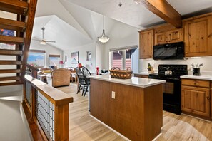 Fridge, microwave, oven, stovetop - Waterside Luxury Condo F13 I Private Hot Tub I Great Views I Best Price I Discounted Attractions (Fraser)