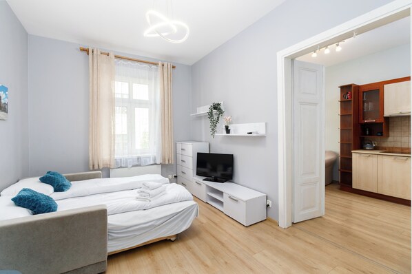 Iron/ironing board, WiFi, bed sheets