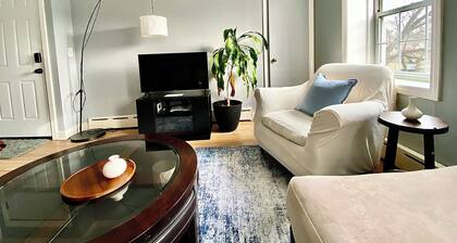 Sunny 2-Bdrm Apt In-Unit Lndry & Balcony Near NU Hsptls