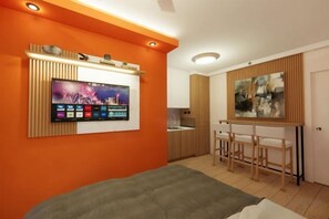 Down comforters, desk, iron/ironing board, individually decorated - Near Manila Airport, "Hotel Style" Studio Condo With Kitchen + Pool, 5G (Paranaque)