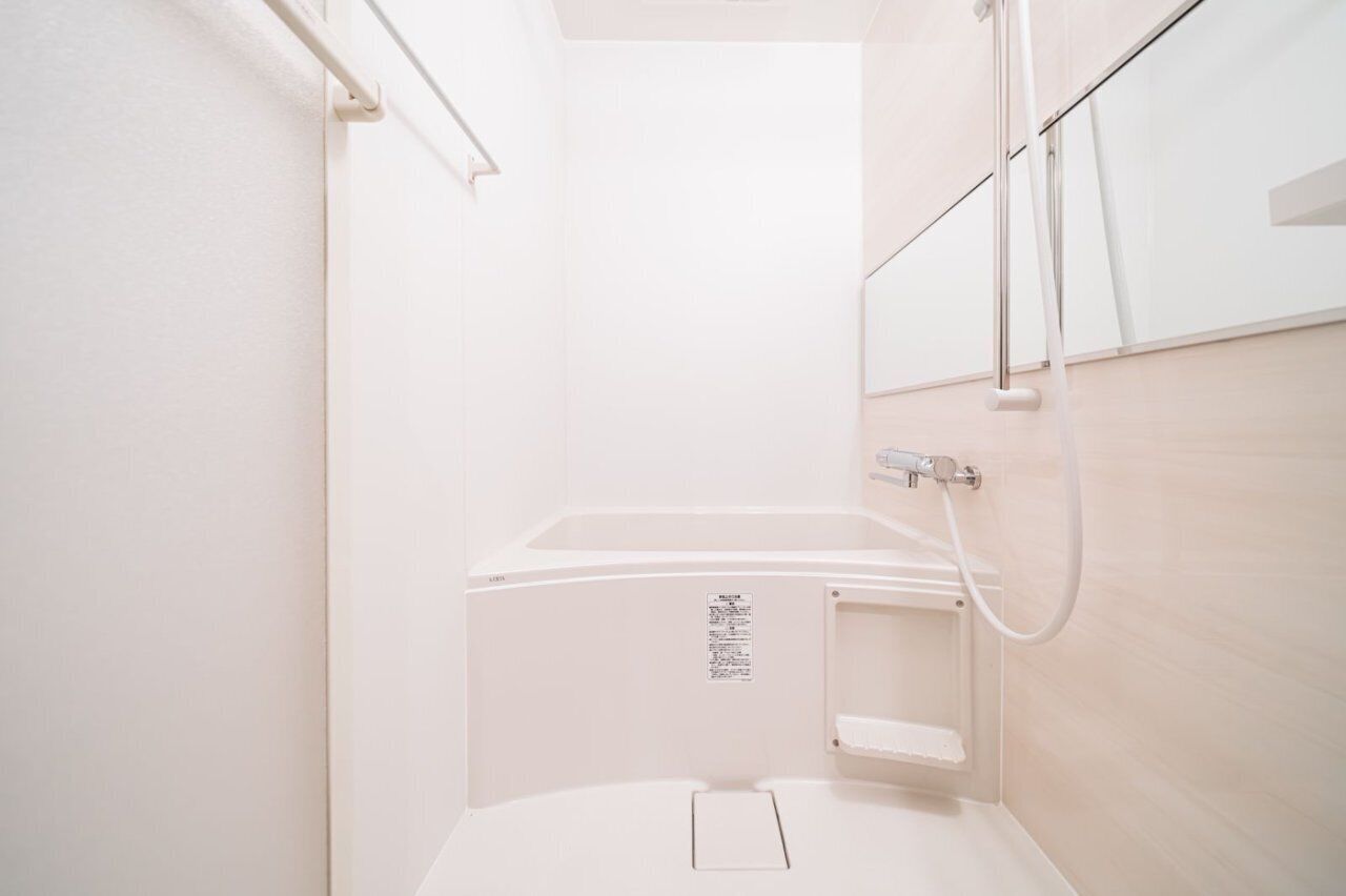 Hair dryer, bidet, towels, soap