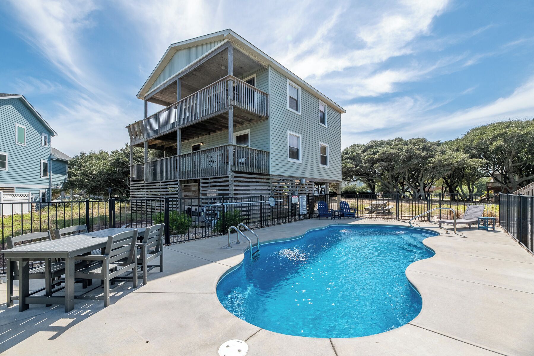 A heated pool