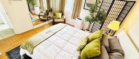 1 室のベッドルーム、アイロン / アイロン台、インターネット、ベッドシーツ