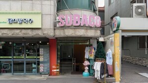 Un escaparate con un letrero que dice "SUBACO" y otro letrero de "Taco Bell".