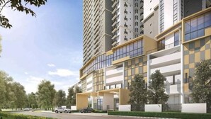 A high-rise residential building with multiple balconies, a central courtyard, and a well-maintained surrounding landscape. - Melaka Novo 8 Residence - Jonker Street by Stayrene (Melaka)