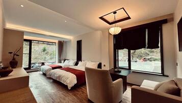 传统双床房, 阳台, 山景 | 客房景观