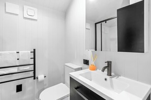 Hair dryer, towels