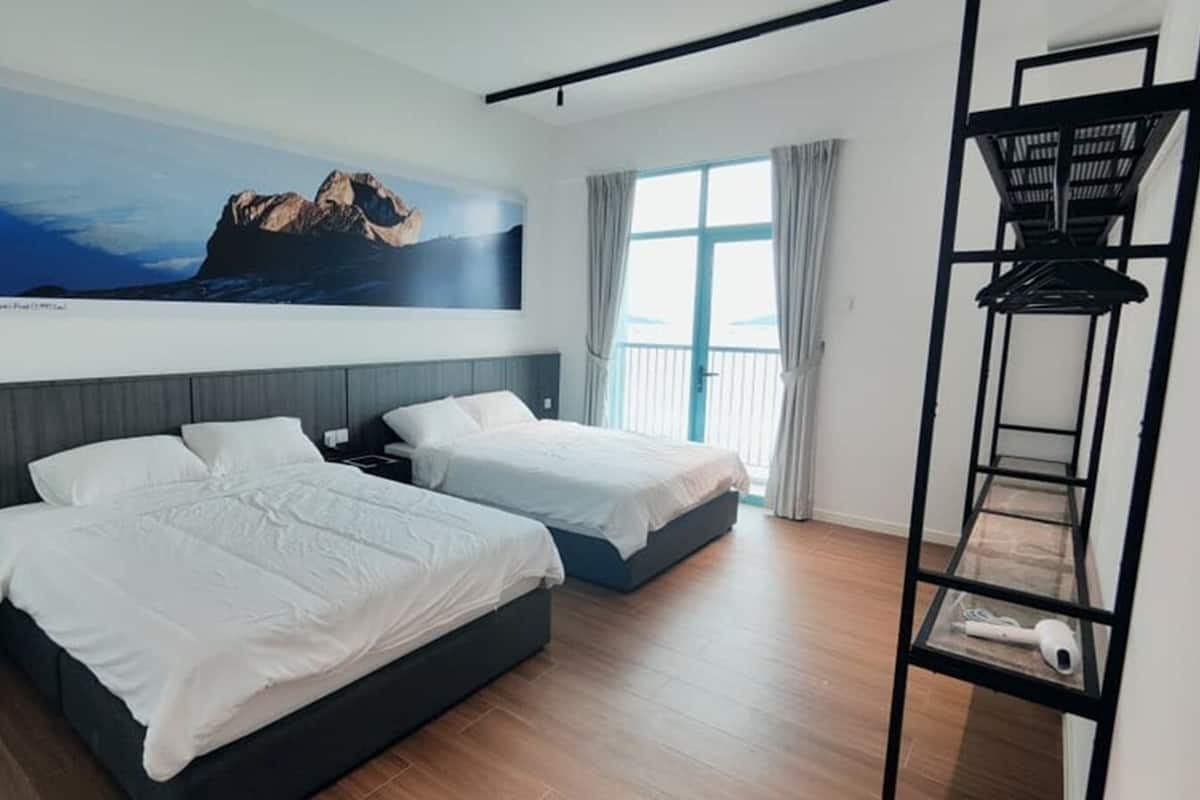 Appartamento familiare, balcone, vista mare | Wi-Fi gratuito, lenzuola