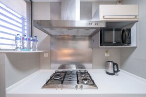 Căn hộ Superior, 2 phòng ngủ, bếp, quang cảnh thành phố | Bếp riêng