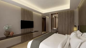 In-room safe, laptop workspace, iron/ironing board, free WiFi