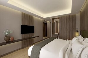 In-room safe, laptop workspace, iron/ironing board, free WiFi