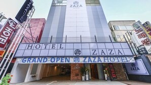 A hotel entrance with a sign reading "HOTEL ZAZA GRAND OPEN ZAZAHOTEL". - ZAZA Hotel (Bucheon-si)