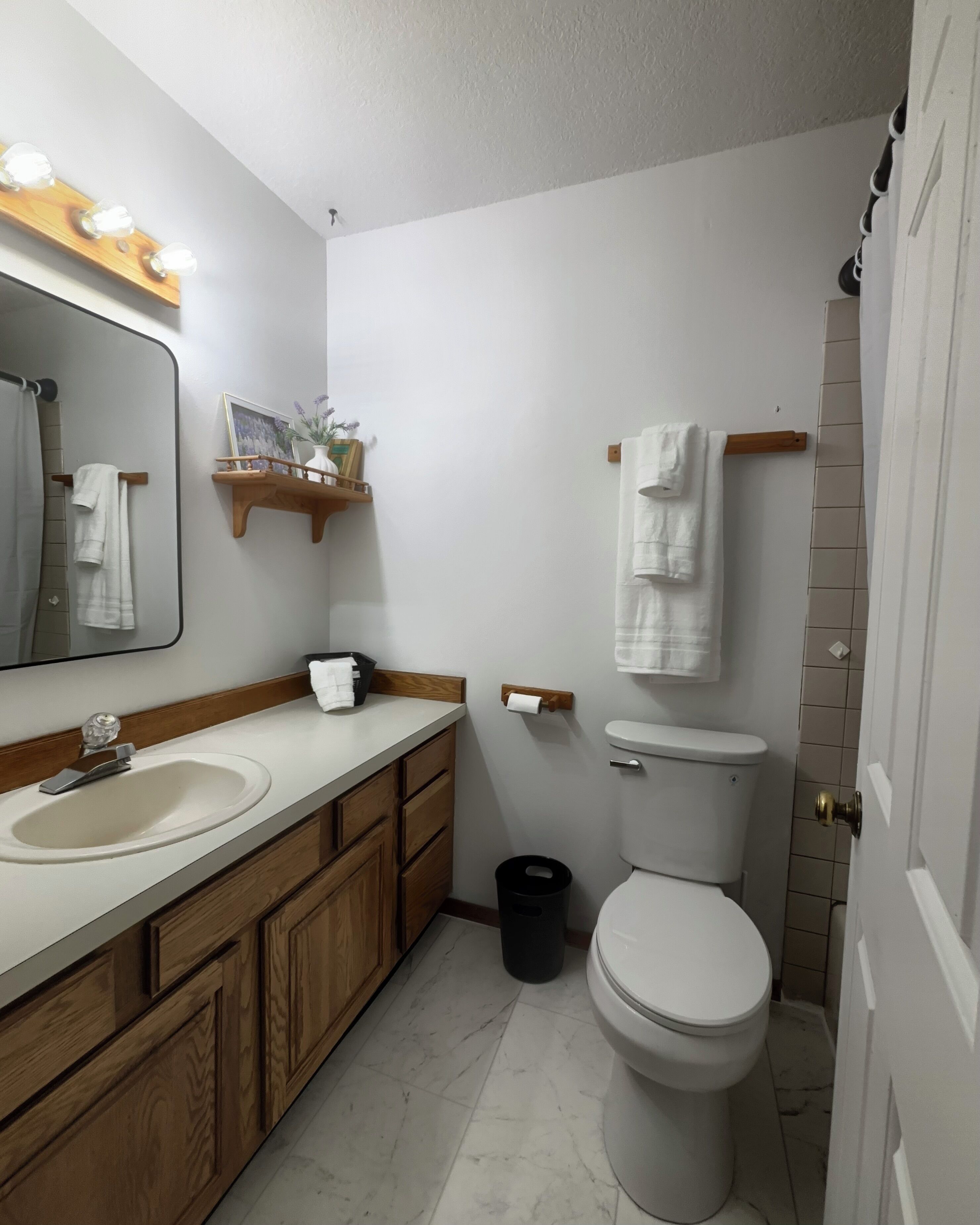 Towels, soap, toilet paper