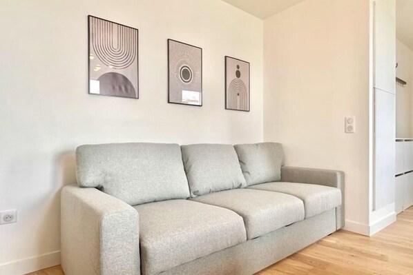 Living area - Spacious Apartment near Vincennes forest on Bd Poniatowski (Paris)