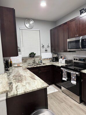 Microwave, oven, stovetop, dishwasher