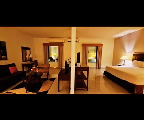 Superior Suite, Multiple Beds, Non Smoking, Pool View | In-room safe, desk, blackout curtains, soundproofing