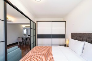 Apartemen Superior, 1 kamar tidur, dapur, pemandangan kota | Setrika/meja setrika dan Wi-Fi gratis