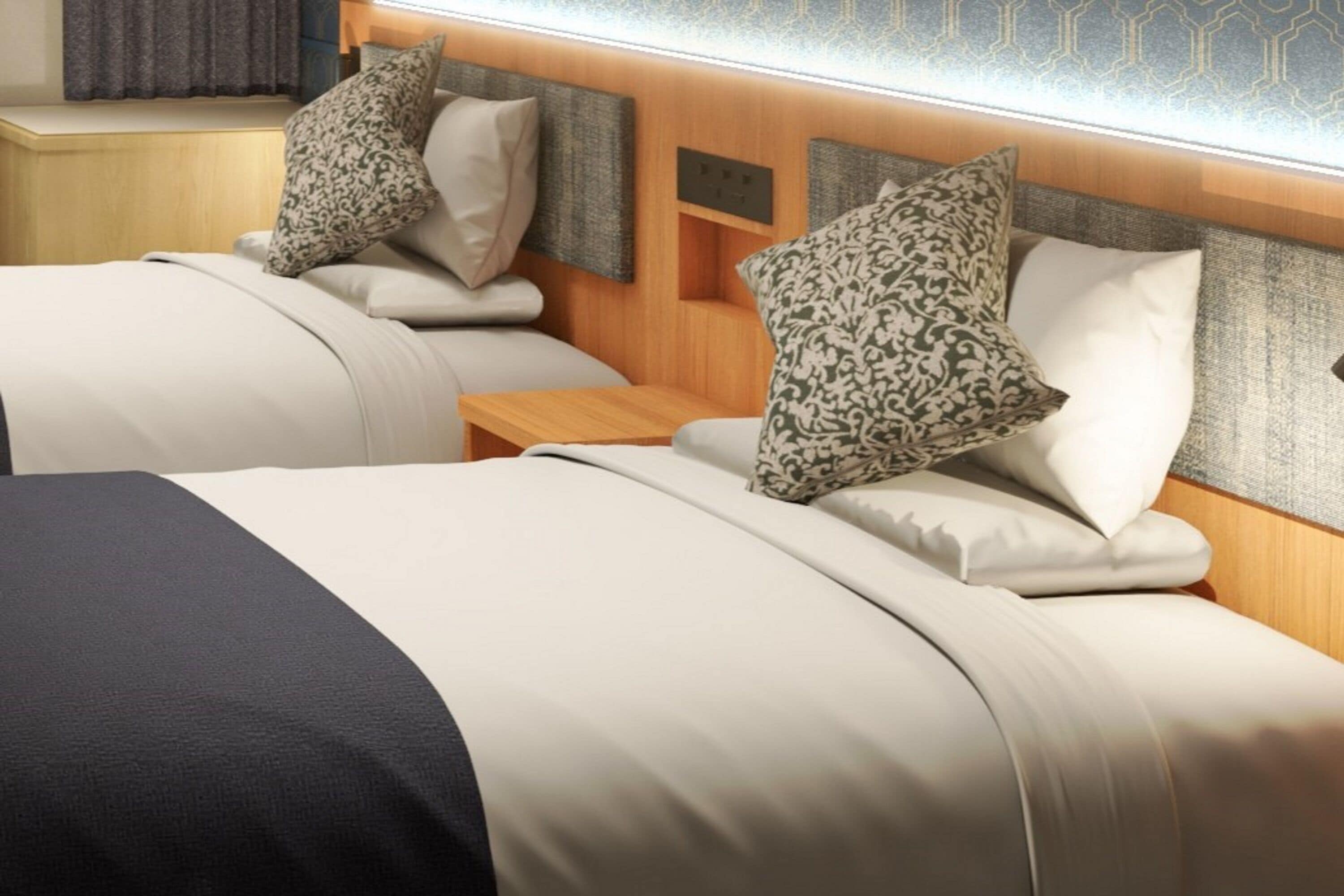 Blackout drapes, free WiFi, bed sheets