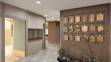 Breakfast, lunch and dinner served