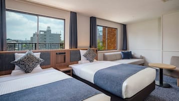 Deluxe-Zweibettzimmer, Nichtraucher | Verdunkelungsvorhänge, kostenloses WLAN, Bettwäsche