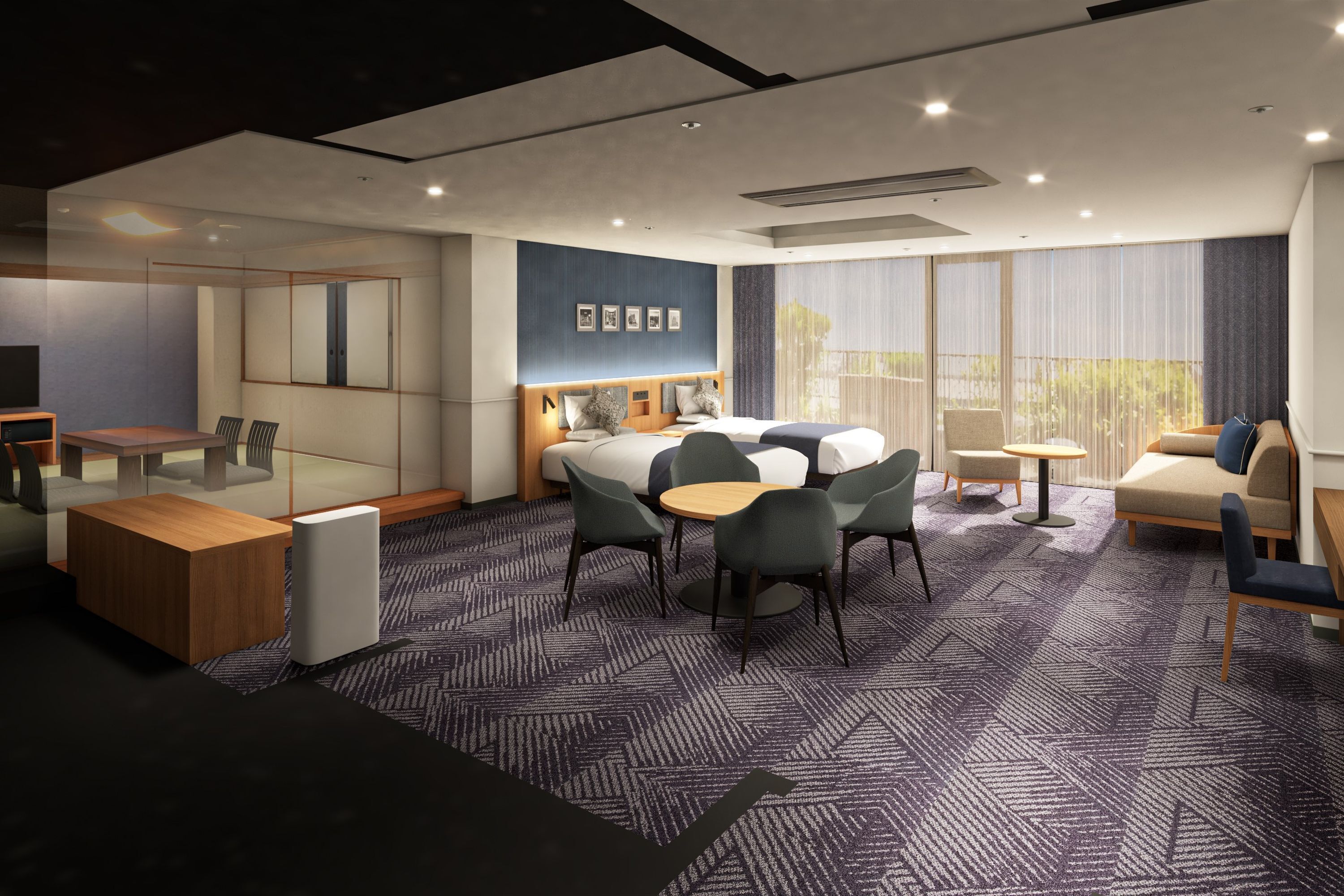 Suite With Japanese-Western Style Room(Non-smoking) | Blackout drapes, free WiFi, bed sheets