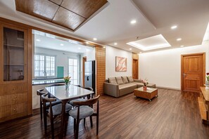 In-room safe, desk, laptop workspace, blackout drapes - Luxury 3BR in ThaoDien Gym Best Location (Ho Chi Minh)