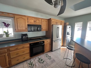 Microwave, oven, stovetop, dishwasher